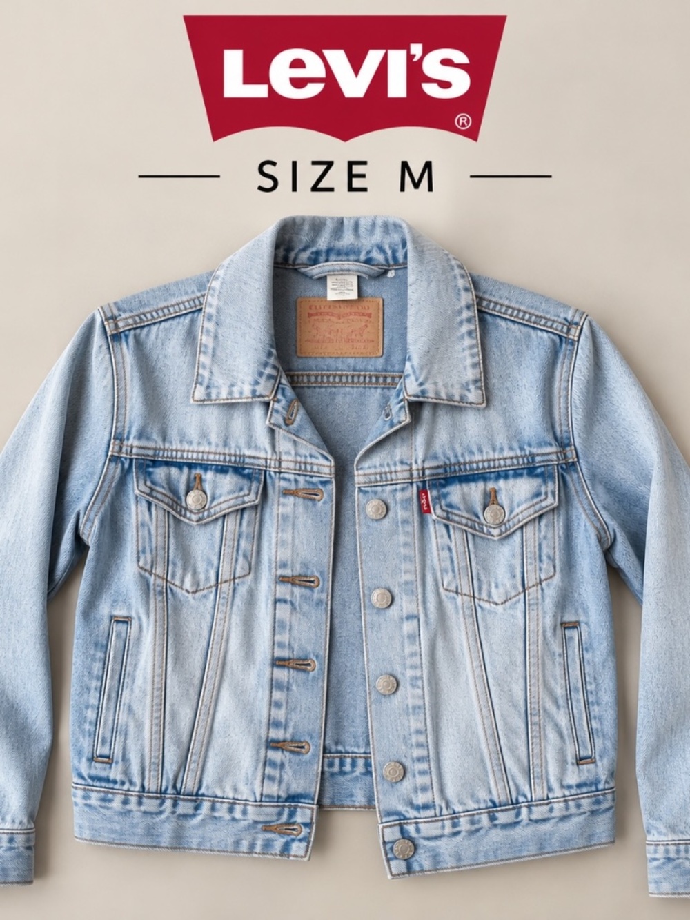 Levi’s Women’s Light Wash Denim Trucker Jacket Size M